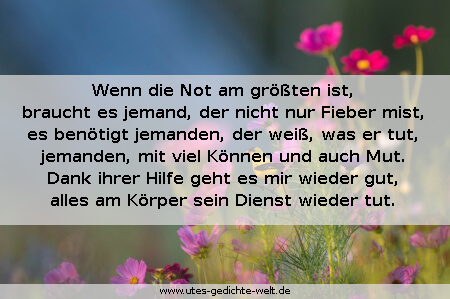 Danksagung an einen Arzt 2 DankeGedichte für Ärzte