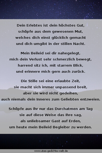 Trauergedichte