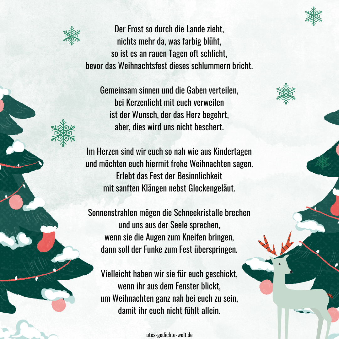Besinnliche Weihnachtswünsche für Freunde