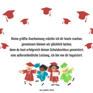 Kurze Sprüche & Glückwünsche zum Schulabschluss