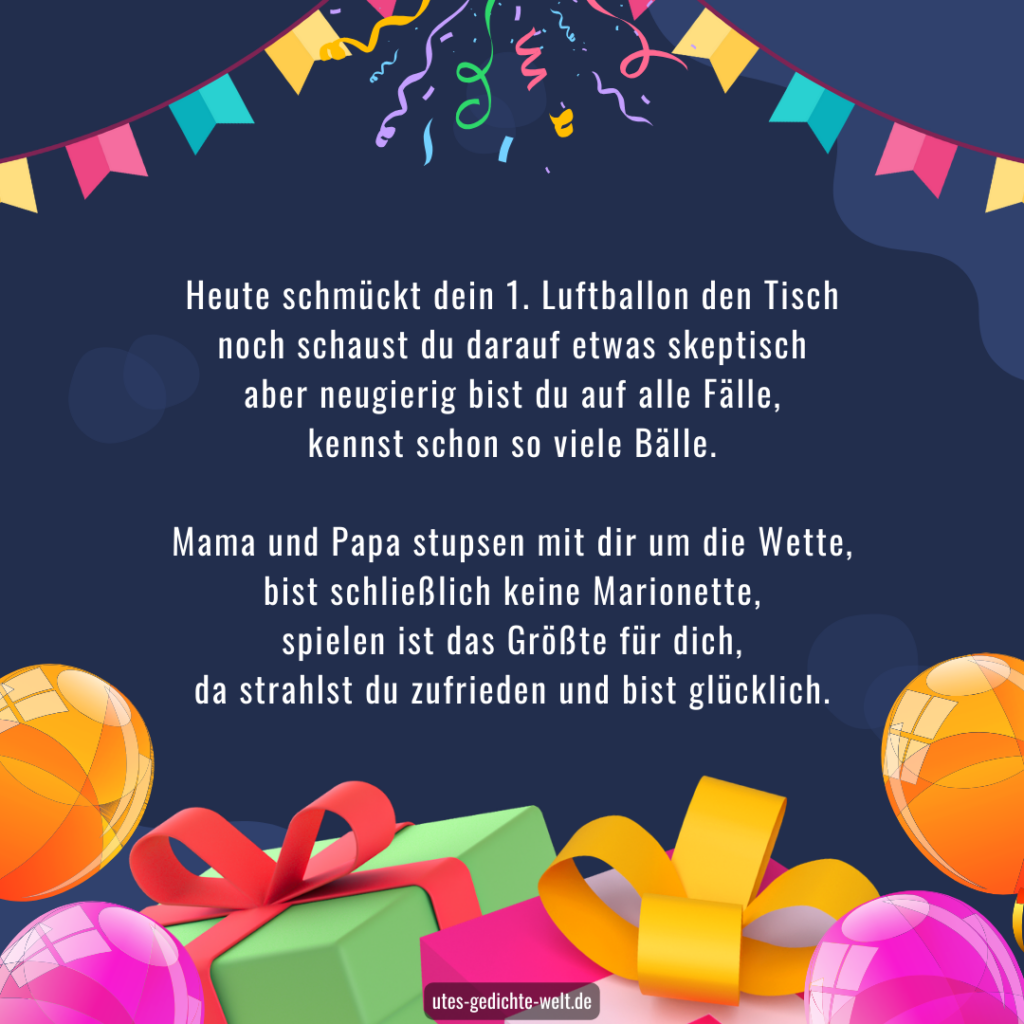 49 Zeitlose Gedichte Zum 1 Geburtstag