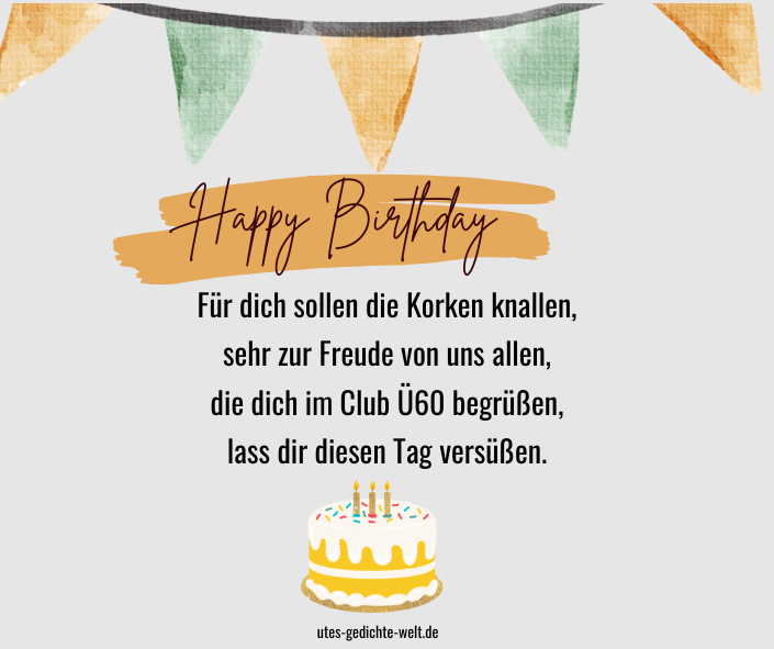 Glückwünsche zum 60. Geburtstag