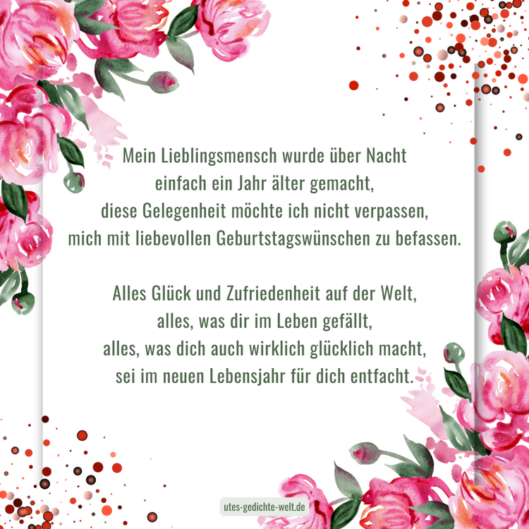 Geburtstagswünsche für besonderen Menschen