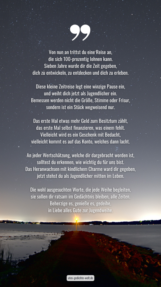 Gedichte zur Jugendweihe