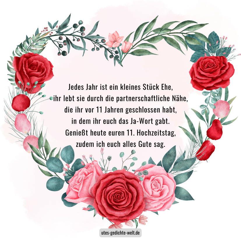 Stahlhochzeit Glückwünsche zum 11. Hochzeitstag