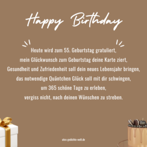 55 Geburtstag Mann Sprche