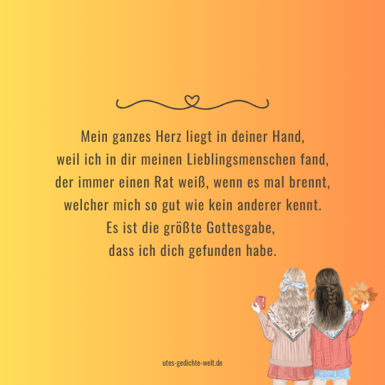 Liebe Worte an die beste Freundin