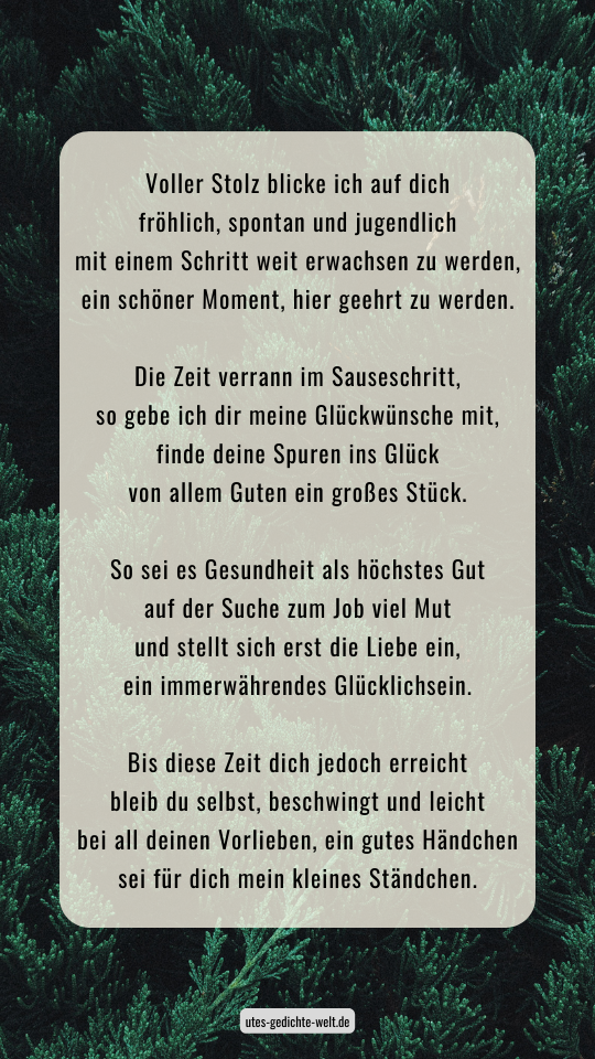 Moderne Glückwünsche zur Jugendweihe