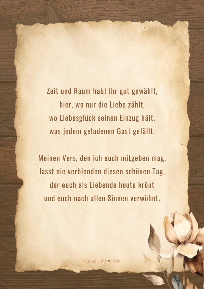 Schöne Eintragungen für das Gästebuch zur Hochzeit