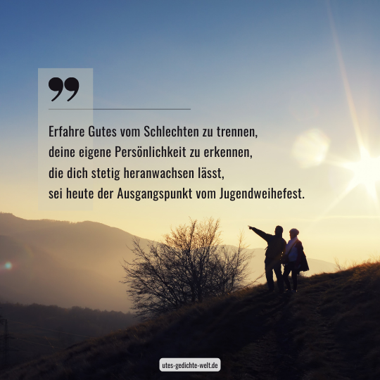 Sprüche zur Jugendweihe für Mädchen und Jungen