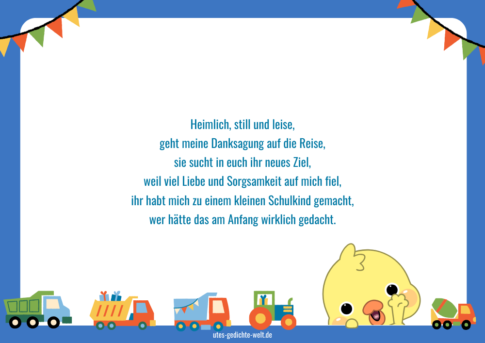 Texte für den Abschied aus dem Kindergarten