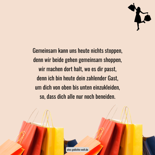 Spruch Shopping Gutschein
