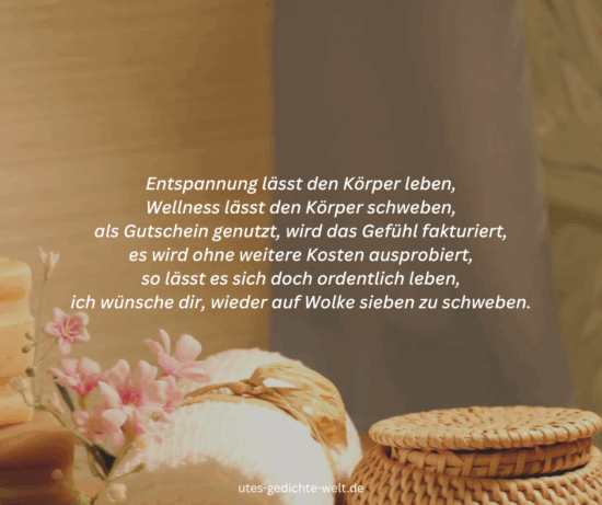 Wellnessgutschein Texte